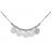 Collier multi pastilles martelées 42cm + rallonge 3cm argent