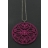 Collier Night Fever Rond Fuchsia