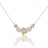 Collier or<a title='bouquet de fleurs pour la saint-valentin' href='http://www.familyby.com/boutiques/detailCategorie/4211' style='text-decoration:none; color:#333'><strong> fleurs</strong></a> bicolores