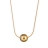 Collier plaque or chaine et pendentif boule 8mm réglable