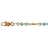 Collier tutti frutti pierres bleu ciel