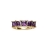 Demi alliance plaqué or cinq zirconias violets sertis