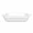 Emile Henry Plat carré à oreilles 23 cm : Blanc