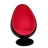 Fauteuil design 60's Black Egg Couleur Noir Matière Plastique