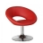 Fauteuil design SAINT BARTH pied chromé Couleur Rouge Matière Polyurethane