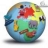 Globe en Velours Fin 30 cm