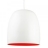 Lampe suspension blanche et orange Bell