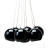 Lampe suspension déco 7 Boules Noires