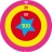 Magnet frigo Cible Pink avec fléchettes