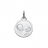 Medaille argent rhodie ronde zodiaque belier pour bebe contour d