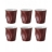 PACK DE 6 GOBELETS BICOLORES ESPRESSO 8 CL BORDEAUX