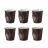 PACK DE 6 GOBELETS BICOLORES ESPRESSO 8 CL BRUN