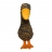 Peluche coton bio - Oie Augusta Bleu Safran