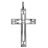 Pendentif acier croix ajourée