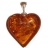 Pendentif Argent & Ambre Coeur