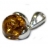Pendentif Argent & Ambre Globe