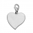 Pendentif argent charm's coeur a graver