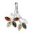 Pendentif argent et ambre véritable multicolore forme<a title='bouquet de fleurs pour la saint-valentin' href='http://www.familyby.com/boutiques/detailCategorie/4211' style='text-decoration:none; color:#333'><strong> fleurs</strong></a>