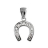 Pendentif argent fer à cheval et pierres blanches