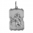Pendentif argent massif Saint Christophe rectangulaire vieil arg