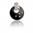 Pendentif argent oxyde et onyx