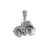 Pendentif argent rhodié tracteur