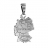 Pendentif carte Allemagne argent