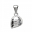 Pendentif casque moto route argent