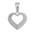 Pendentif coeur decoupe gravé i love you argent rhodié