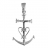 Pendentif croix cathare gros modèle argent rhodié