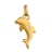 Pendentif dauphin satiné et brillant plaqué or