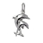 Pendentif double dauphin argent rhodié