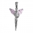 Pendentif elfe argent rhodié ailes pierres roses