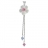 Pendentif<a title='composition florale pour la saint-valentin' href='http://www.familyby.com/boutiques/detailCategorie/4211' style='text-decoration:none; color:#333'><strong> fleur</strong></a> blanche + chaînette argent rhodié pierre bleue e