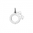 Pendentif gay argent rhodié symboles homme