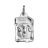 Pendentif grand parchemin brillant bélier argent