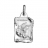 Pendentif grand parchemin brillant capricorne argent