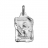 Pendentif grand parchemin brillant sagittaire argent