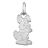 Pendentif lapin argent rhodié