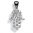 Pendentif moyenne main de fatma argent