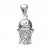 Pendentif panier basket argent