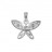 Pendentif papillon argent et ailes de zirconias blancs