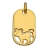 Pendentif plaque gi enfant chat pl.or