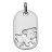 Pendentif plaque gi enfant chien argent rhodié