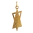 Pendentif plaqué or étoile de david stylisé