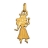 Pendentif princesse plaque or