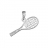 Pendentif raquette de tennis argent