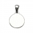 Pendentif rond lisse 16mm argent