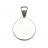 Pendentif rond lisse 20mm argent