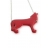 Pendentif sans l'ombre d'un doute loup rouge